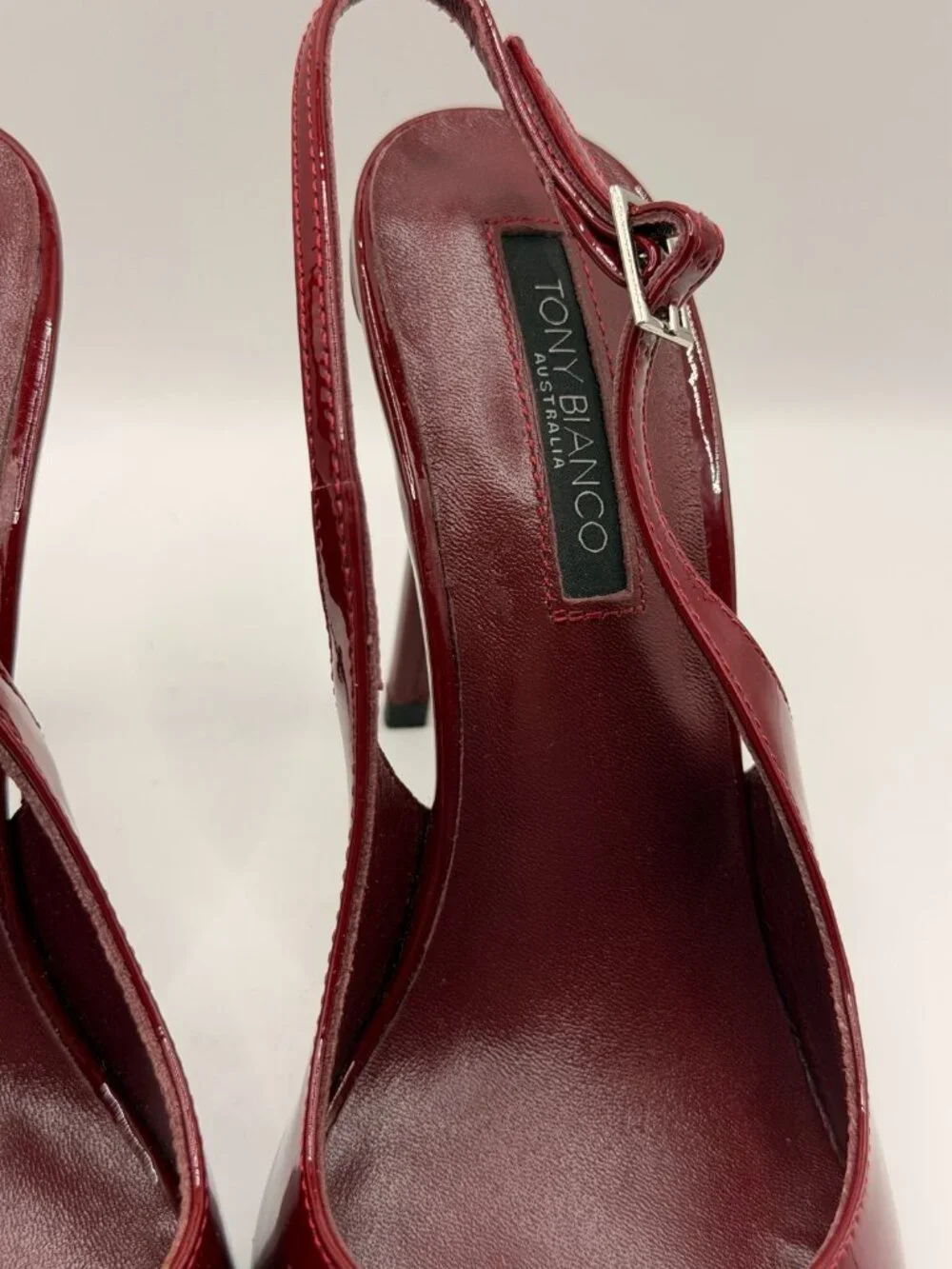 Tony Bianco Womens Asti Sling Back Sexy Red High Heel Slingback Sz 7